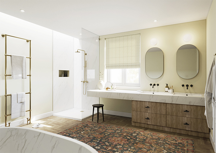 Orla Kiely Linear Stem, Natural - Roman Blind - Image 6